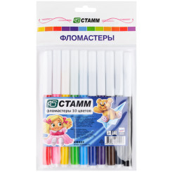 Фломастеры Стамм Веселые игрушки - 10 цветов