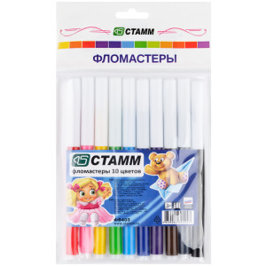 Фломастеры Стамм Веселые игрушки - 10 цветов
