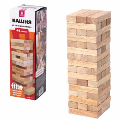 Игра настольная Золотая сказка - Деревянные блоки - 48 брусков