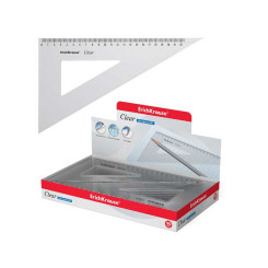 Угольник прозрачный Erich Krause - 22 см - Пластиковый Угольник прозрачный Erich Krause - 22 см - Пластиковый