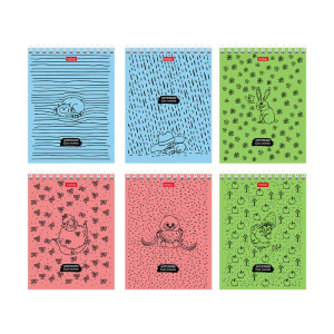 Блокнот Hatber COOL Animals - А6 - На спирали - 40 листов
