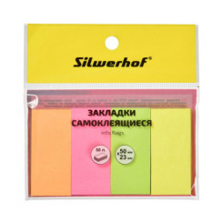 Закладки клейкие Silwerhof - 23*50 мм - 4*50 л