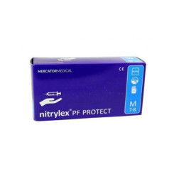 Перчатки медицинские нестерильные Nitrylex Protex - Размер М - Нитриловые