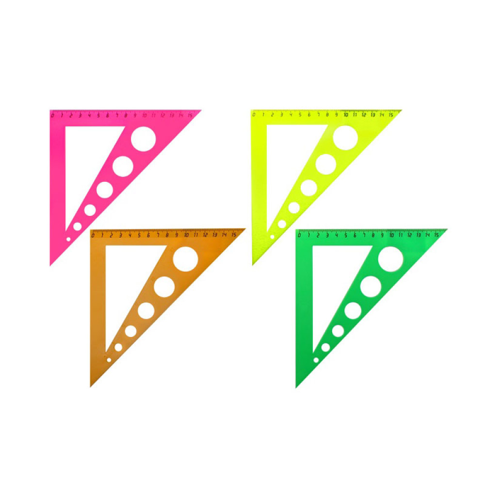 Угольник - 15 см - С окружностями Угольник - 15 см - С окружностями