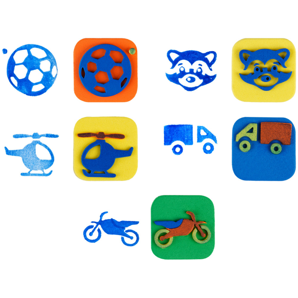 Набор штампиков Мульти-Пульти Транспорт - 5 шт Набор штампиков Мульти-Пульти Транспорт - 5 шт