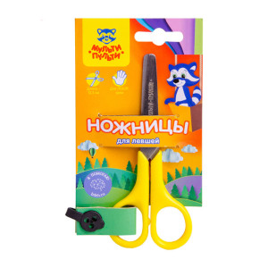 Ножницы детские Мульти-Пульти Приключения Енота - Для левшей - Пластиковые - 12,5 см