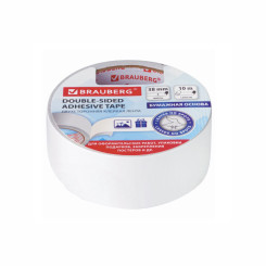 Скотч двусторонний Brauberg - 38 мм*10 м - Бумажный - Белый