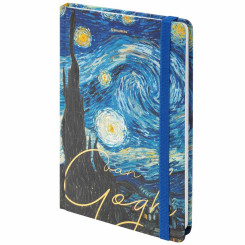 Блокнот Brauberg Van Gogh с резинкой - А5 - 96 листов