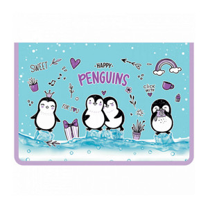 Папка для тетрадей ArtSpace Penguins - 1 отделение - А4 - На молнии