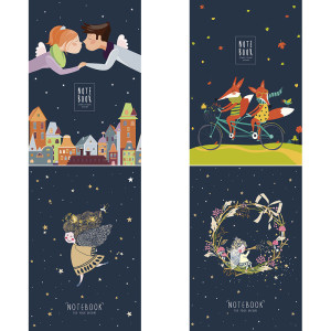 Тетрадь Школярик - А5 - 80 листов - Интегральная обложка - Рисунок 724