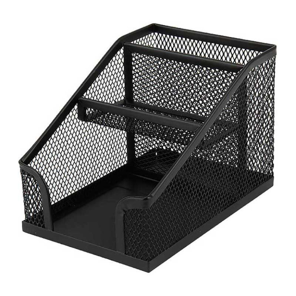 Подставка канцелярская Axent - Металлическая - Черная - 3 отделения Подставка канцелярская Axent - Металлическая - Черная - 3 отделения