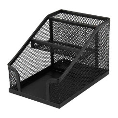 Подставка канцелярская Axent - Металлическая - Черная - 3 отделения Подставка канцелярская Axent - Металлическая - Черная - 3 отделения