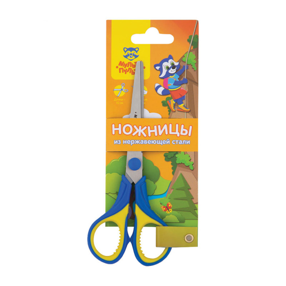 Ножницы детские Мульти-Пульти Приключения Енота - Пластиковые - 15 см Ножницы детские Мульти-Пульти Приключения Енота - Пластиковые - 15 см