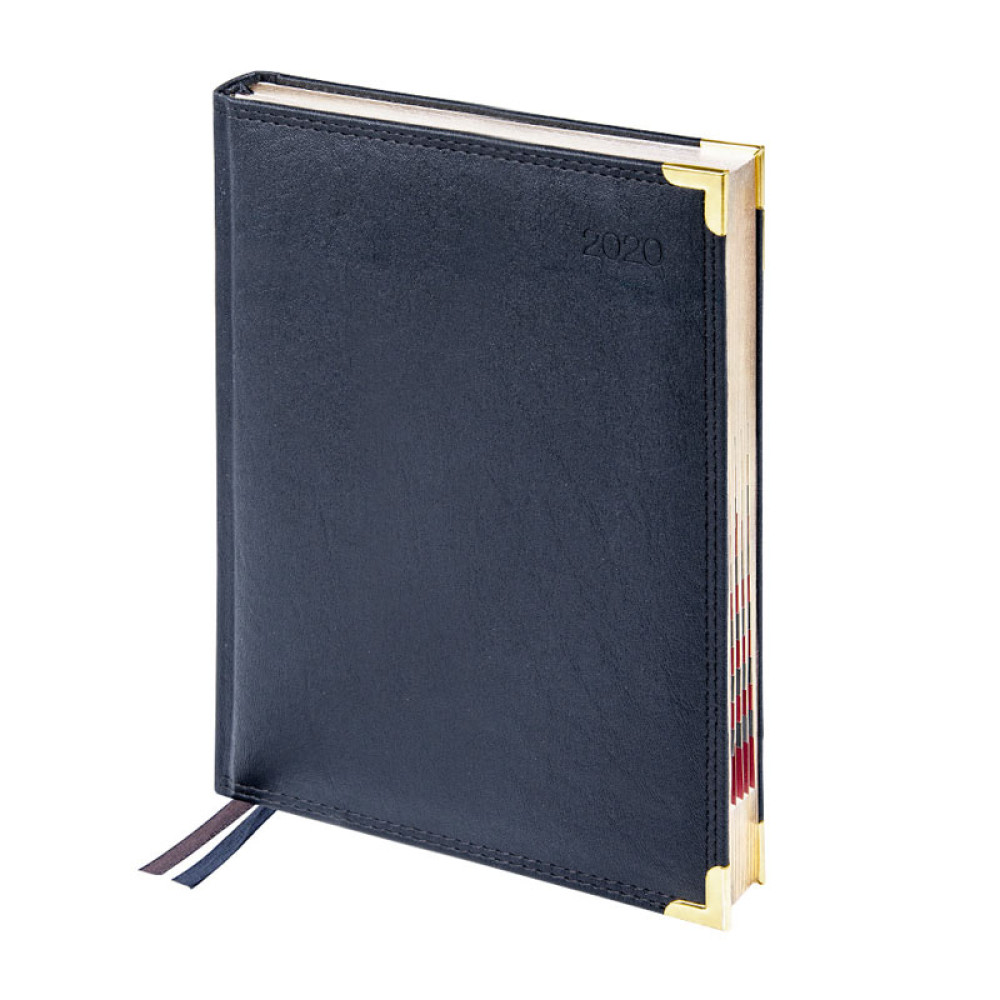 Ежедневник датированный Delucci - А4 - 184 листа - Черный - Золотой срез - Гладкая кожа Ежедневник датированный Delucci - А4 - 184 листа - Черный - Золотой срез - Гладкая кожа