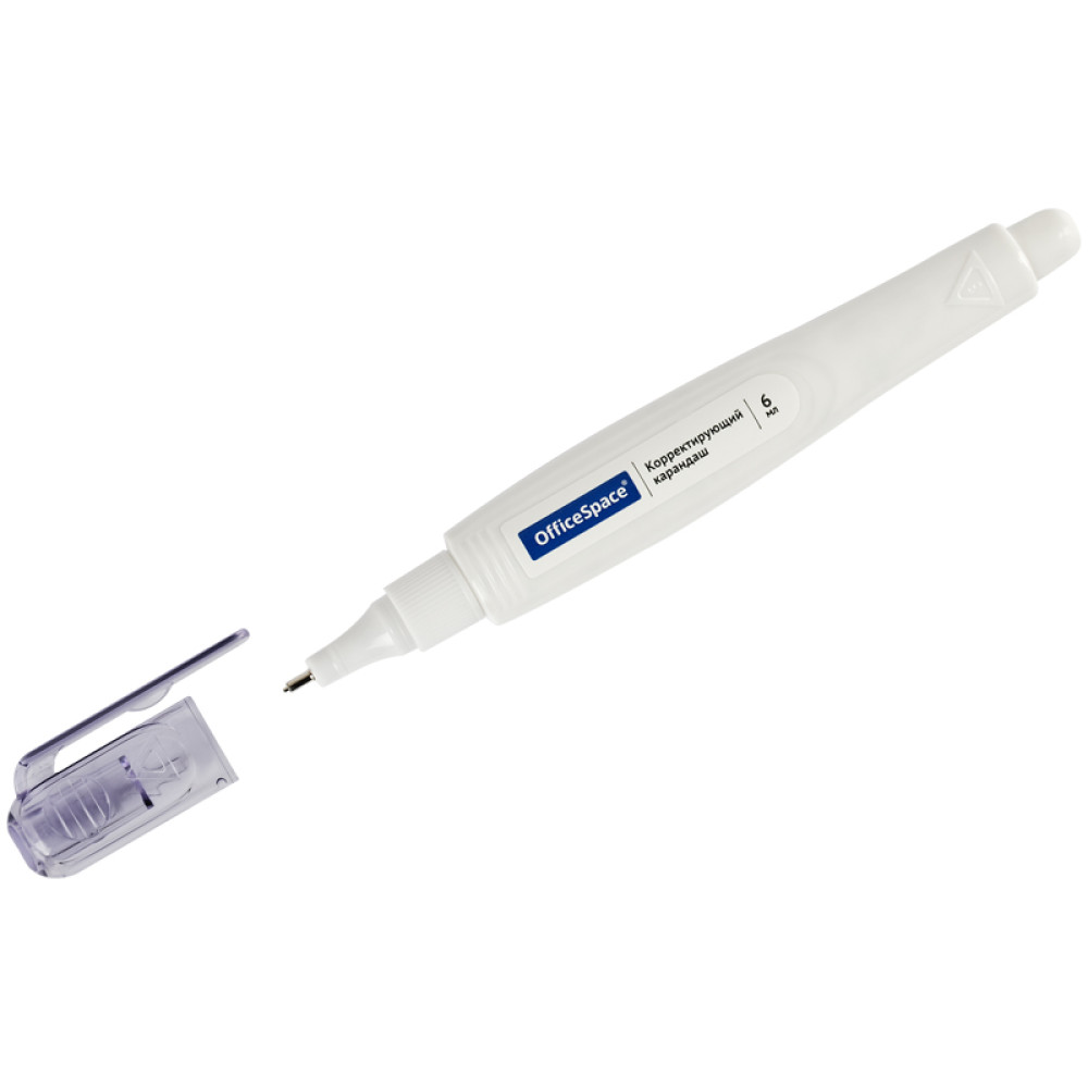Корректор-ручка OfficeSpace - 6 мл - Металлический наконечник Корректор-ручка OfficeSpace - 6 мл - Металлический наконечник