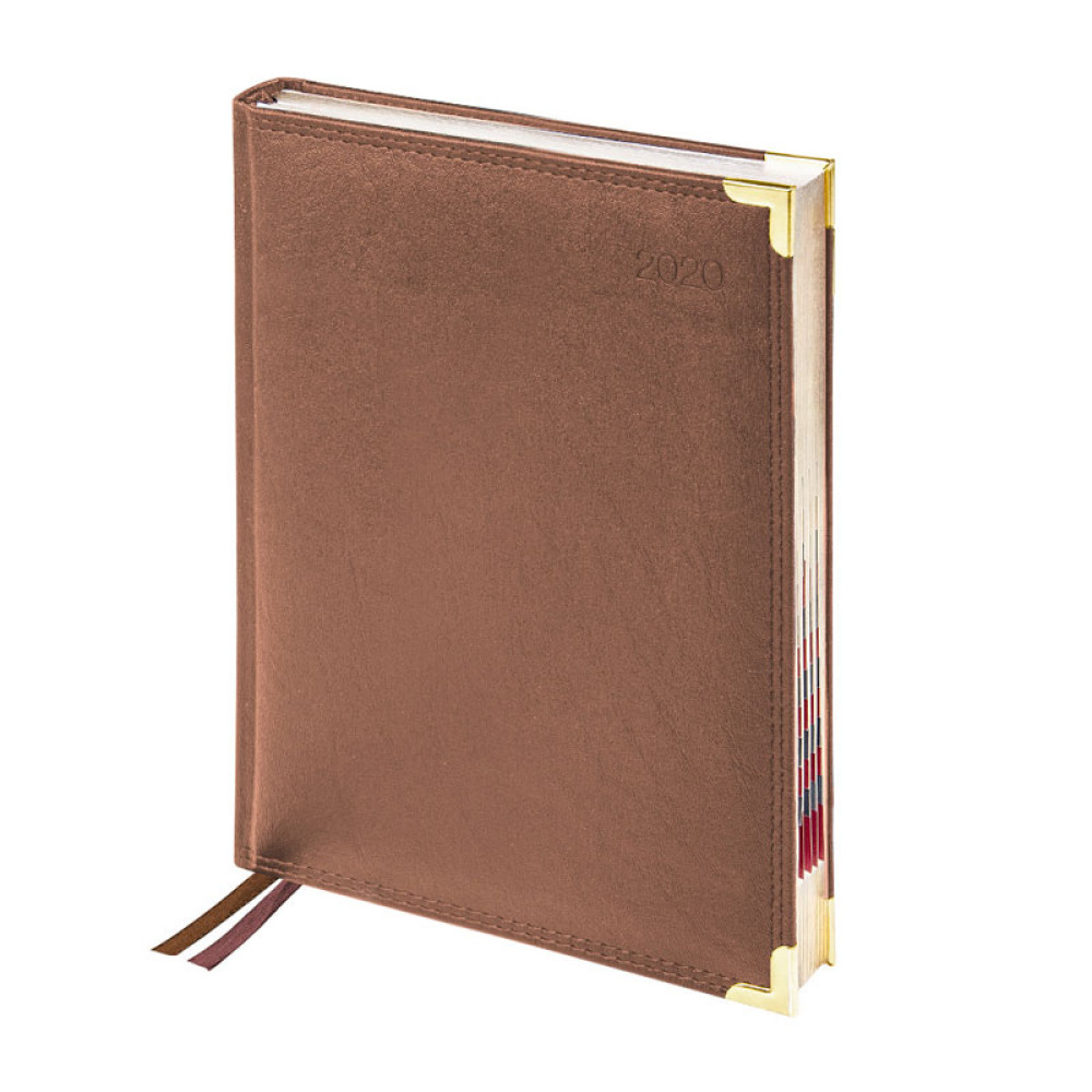 Ежедневник датированный Delucci - А4 - 184 листа - Коричневый - Золотой срез Ежедневник датированный Delucci - А4 - 184 листа - Коричневый - Золотой срез