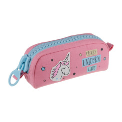 Пенал-косметичка Berlingo Crazy unicorn - Полиэстер - Увеличенная молния - Розовый Пенал-косметичка Berlingo Crazy unicorn - Полиэстер - Увеличенная молния - Розовый