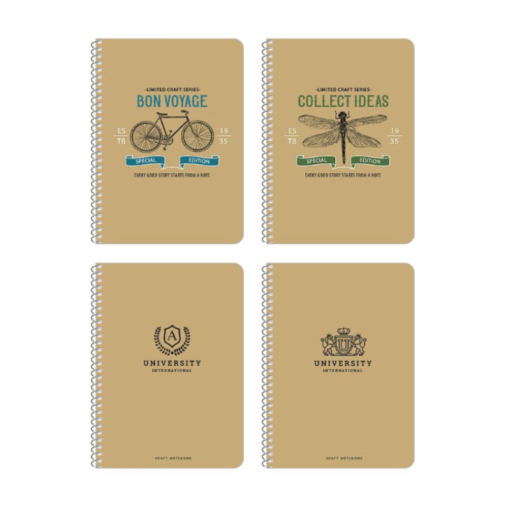 Тетрадь Школярик на спирали - Крафт-обложка - А6 - 60 листов - Рис 6074 - Клетка Тетрадь Школярик на спирали - Крафт-обложка - А6 - 60 листов - Рис 6074 - Клетка