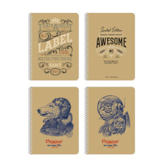 Тетрадь Школярик на спирали - Крафт-обложка - А6 - 60 листов - Рис 6074 - Клетка Тетрадь Школярик на спирали - Крафт-обложка - А6 - 60 листов - Рис 6074 - Клетка