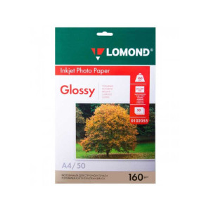 Фотобумага Lomond - А4 - 160 г/ кв. м - Глянцевая - 50 листов