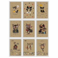 Тетрадь Школярик - А5 - Лазерная высечка - 96 листов - Рисунок 6078 - Клетка Тетрадь Школярик - А5 - Лазерная высечка - 96 листов - Рисунок 6078 - Клетка