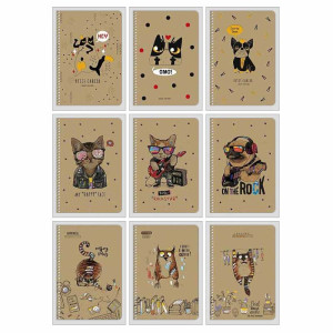 Тетрадь Школярик - А5 - Лазерная высечка - 96 листов - Рисунок 6078 - Клетка