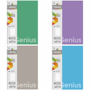 Тетрадь - колледж Школярик Genius - А4 - 80 листов - Рисунок 6803 - Клетка