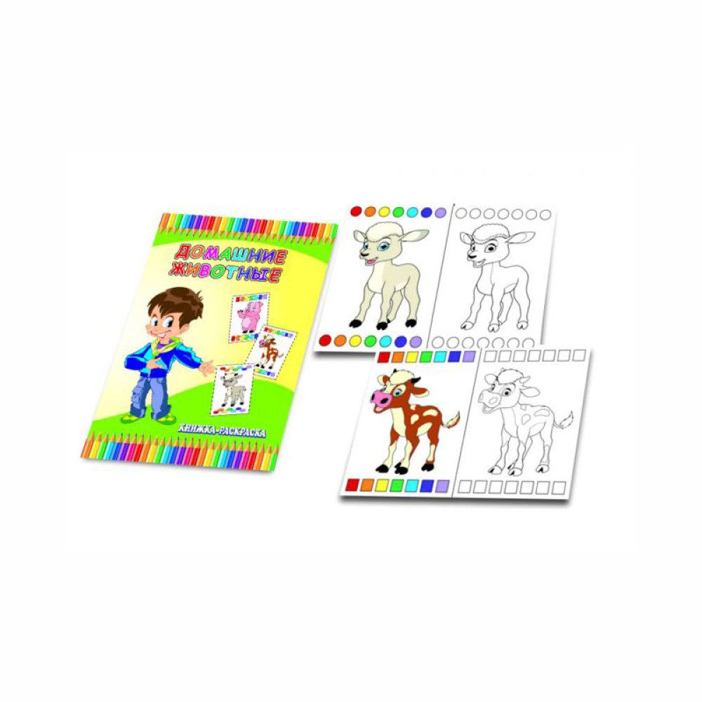 Тетрадь - раскраска Домашние животные - А5 Тетрадь - раскраска Домашние животные - А5