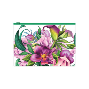 Папка-конверт Erich Krause Tropical Flowers - А4 - zip-молния