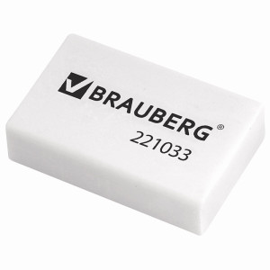 Ластик Brauberg - 26*17*7мм - Белый