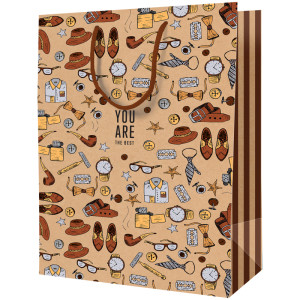 Пакет подарочный ArtSpace Man style - 18*23*10 см