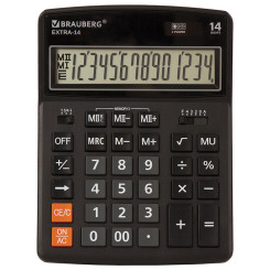 Калькулятор настольный Brauberg Extra -14-BK - 14 разрядов - Черный