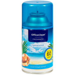 Освежитель воздуха OfficeClean - 250 мл - Сменный баллон - Лазурный бриз