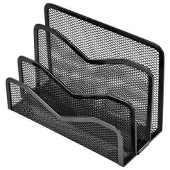 Подставка канцелярская Brauberg Germanium - 3 отделения - Металлическая - Черная Подставка канцелярская Brauberg Germanium - 3 отделения - Металлическая - Черная