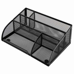 Подставка-органайзер Brauberg Germanium - 5 отделений - Металлическая - Черная Подставка-органайзер Brauberg Germanium - 5 отделений - Металлическая - Черная