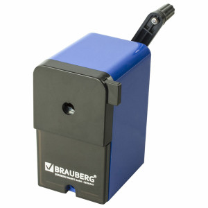 Точилка механическая Brauberg Universal - Настольная - Черно-синяя