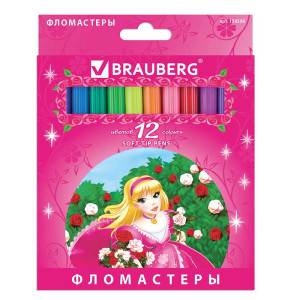 Фломастеры Brauberg Rose Angel - 12 шт