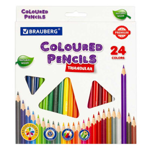 Карандаши цветные Brauberg Premium - 24 цвета
