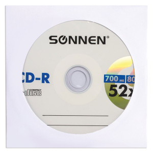 Конверт для CD с окном Brauberg - 125*125 мм