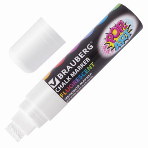 Маркер меловой Brauberg Pop-Art - 15 мм - Белый