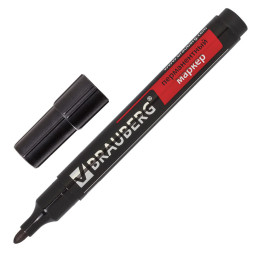 Маркер перманентный Brauberg Contract - 3 мм - Черный