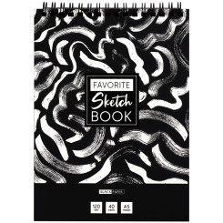 Скетчбук ArtSpace Black line. Strokes - На спирали - А5 - 40 листов