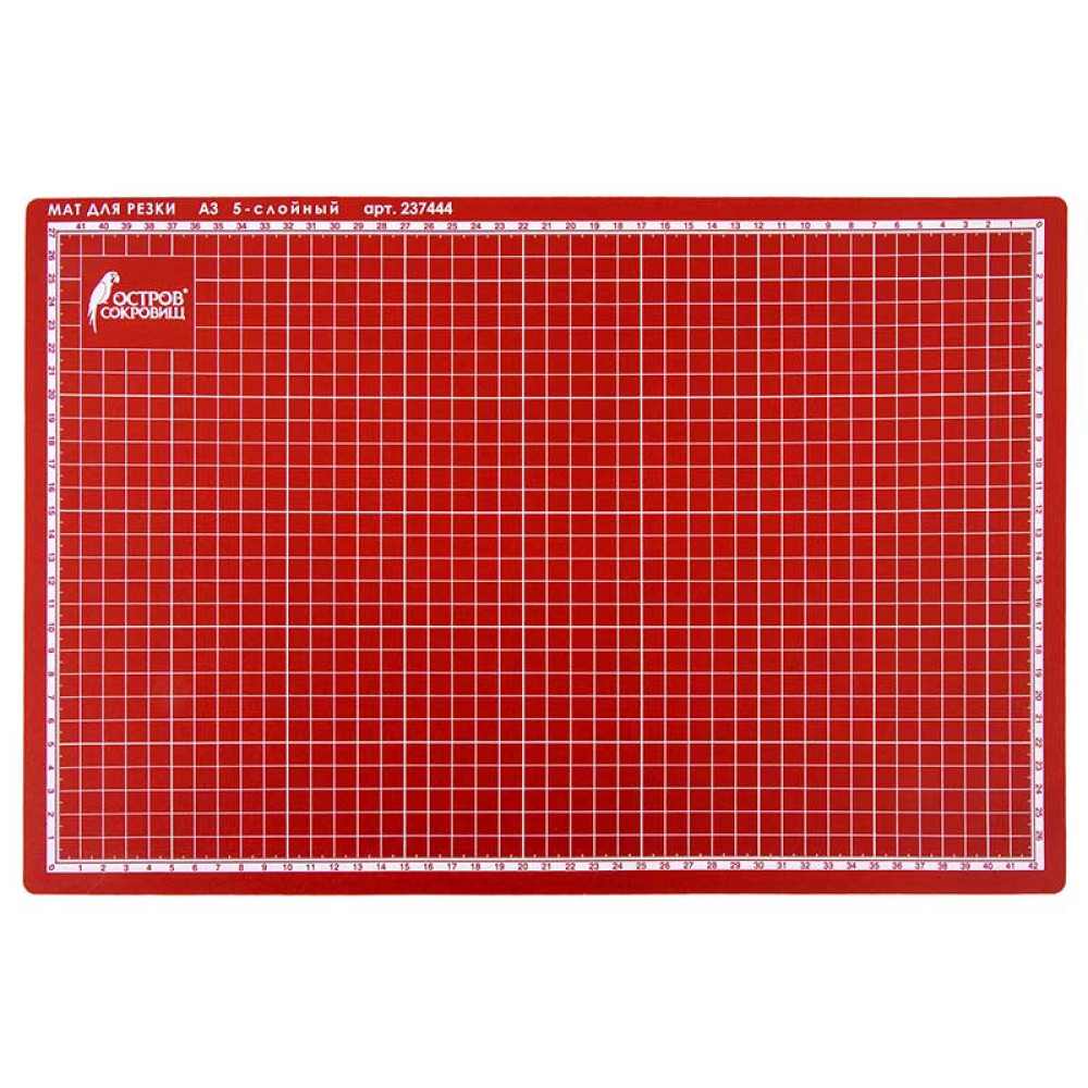 Коврик для резки Остров Сокровищ - А3 - 5-слойный - 45*30 см - Красный Коврик для резки Остров Сокровищ - А3 - 5-слойный - 45*30 см - Красный