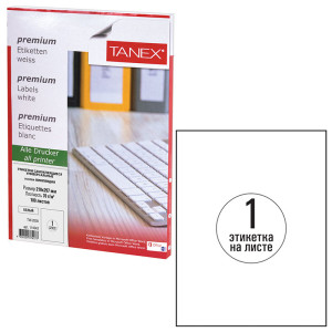 Наклейки Tanex TW-2000 - А4 - 100 листов - 1 этикетка