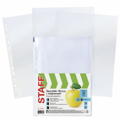 Файл с перфорацией Staff - А4 - 30 мкм - 100 шт Файл с перфорацией Staff - А4 - 30 мкм - 100 шт