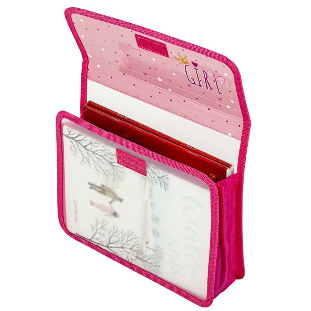 Папка для тетрадей Юнландия Lovely friends - 2 отделения - А5 - На липучке Папка для тетрадей Юнландия Lovely friends - 2 отделения - А5 - На липучке