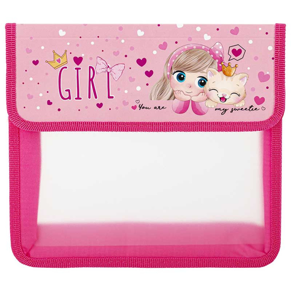 Папка для тетрадей Юнландия Lovely friends - 2 отделения - А5 - На липучке Папка для тетрадей Юнландия Lovely friends - 2 отделения - А5 - На липучке