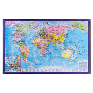Коврик настольный Brauberg Карта мира - А3 - 59*38 см