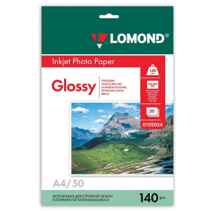 Фотобумага Lomond - А4 - Глянцевая - Односторонняя - 140 г/м2 - 50 листов
