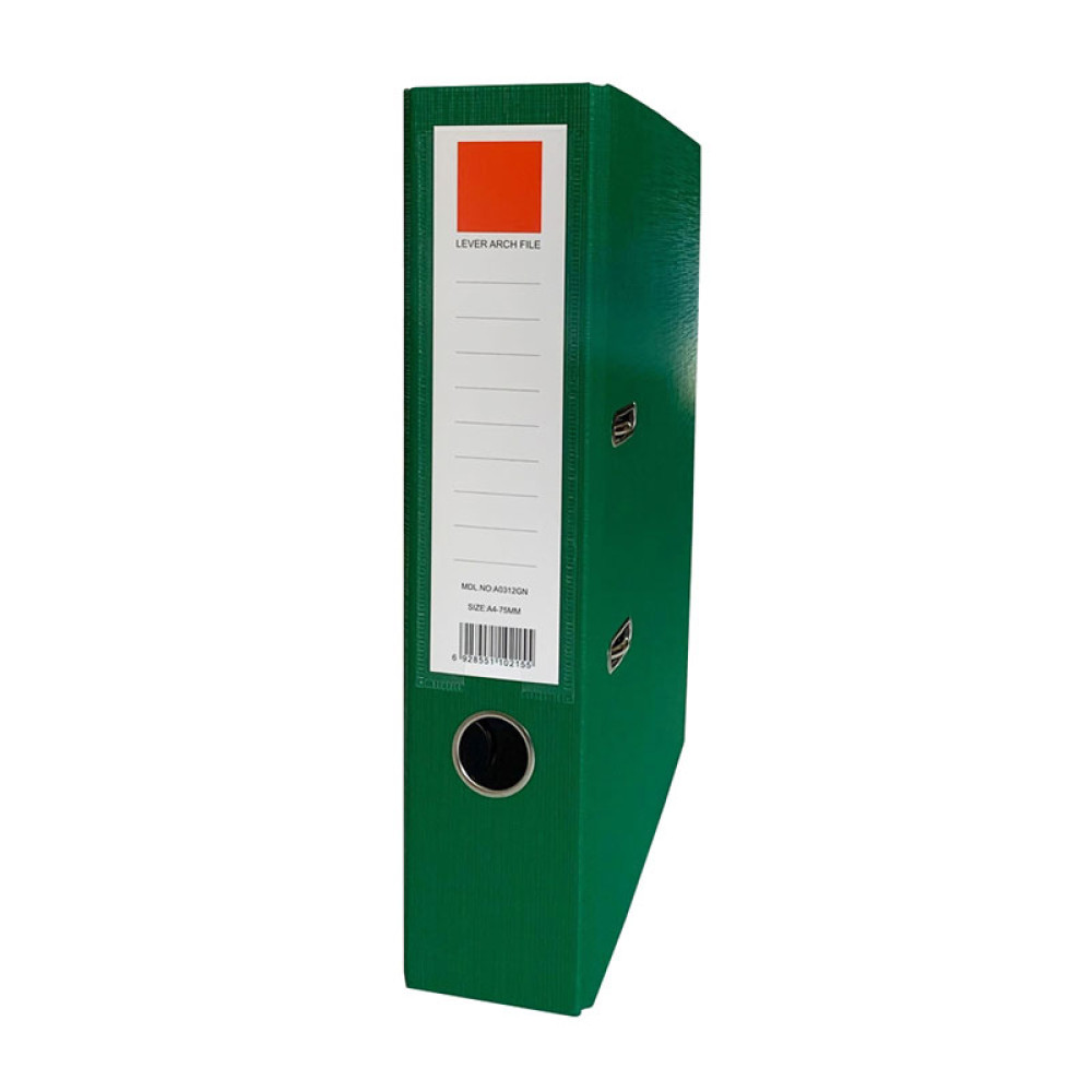 Папка-регистратор - 75 мм - ПВХ ЭКО - Зеленый Папка-регистратор - 75 мм - ПВХ ЭКО - Зеленый